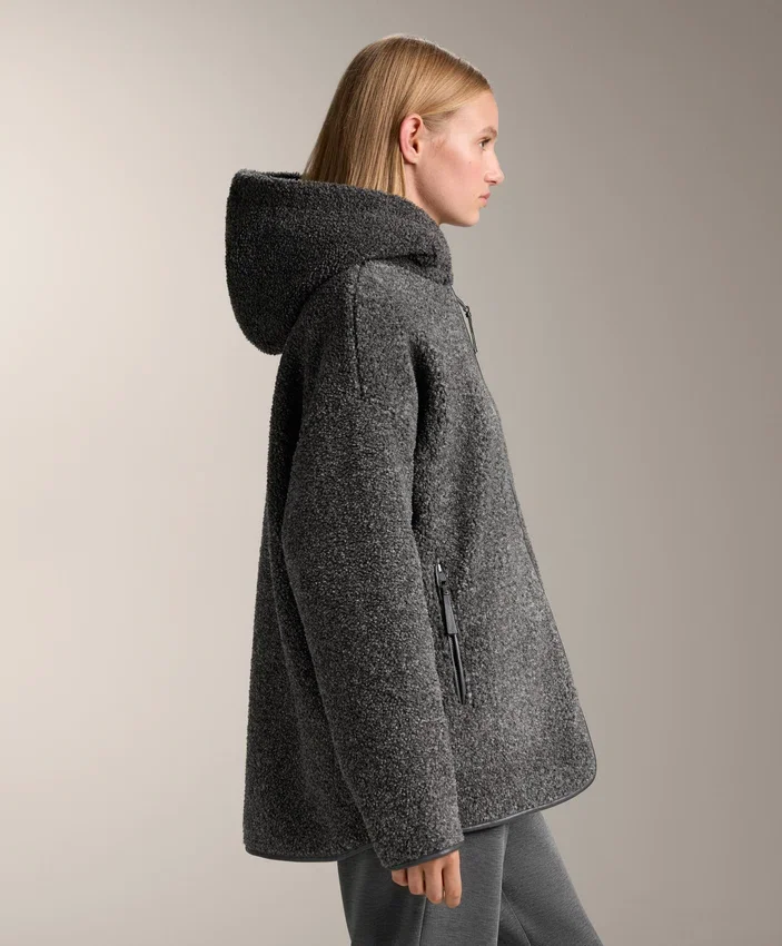 Oversize Faux-Shearling Jacket with Faux-Fur Lined Hood Oversize Faux-Shearling Jacket with Faux-Fur Lined Hood