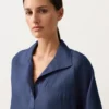 Oversize Long-Sleeve 100% Linen Polo Shirt Oversize Long-Sleeve 100% Linen Polo Shirt