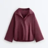 Oversize Long-Sleeve 100% Linen Polo Shirt Oversize Long-Sleeve 100% Linen Polo Shirt
