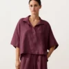 Oversize Short-Sleeved 100% Linen Shirt Oversize Short-Sleeved 100% Linen Shirt