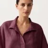 Oversize Short-Sleeved 100% Linen Shirt Oversize Short-Sleeved 100% Linen Shirt