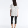 Oversize Short-Sleeved Cotton Blend T-Shirt with Contrast Stripes Oversize Short-Sleeved Cotton Blend T-Shirt with Contrast Stripes