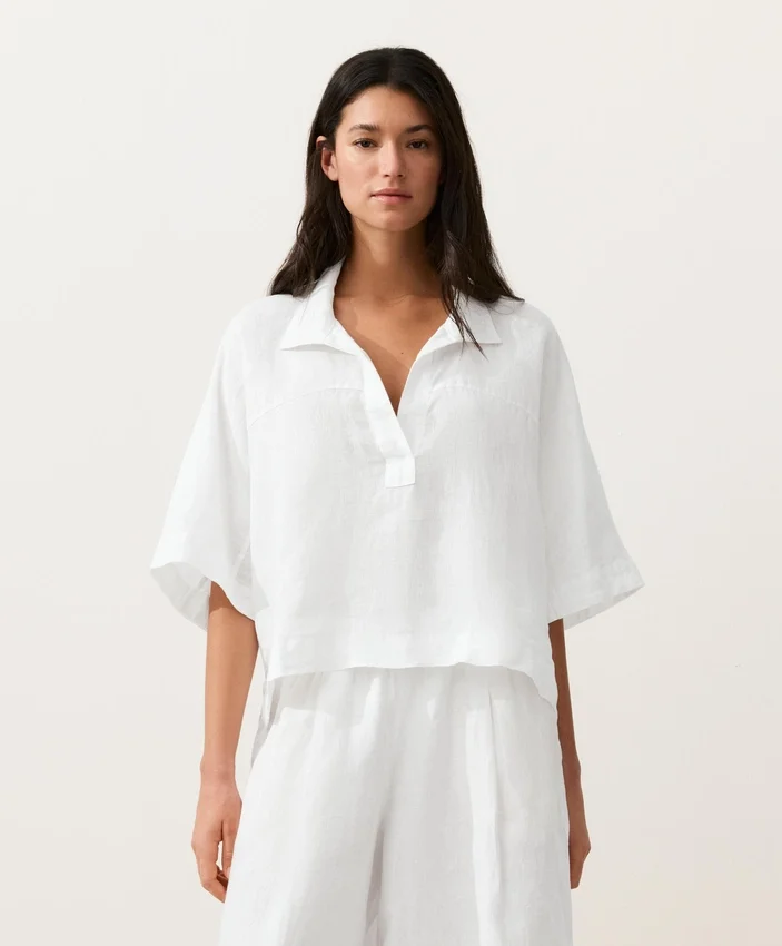 Oversized Short Sleeve 100% Linen Shirt Oversized Short Sleeve 100% Linen Shirt