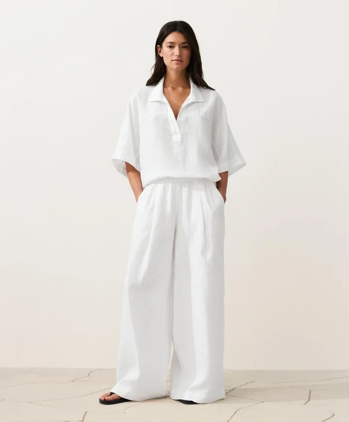 Oversized Short Sleeve 100% Linen Shirt Oversized Short Sleeve 100% Linen Shirt