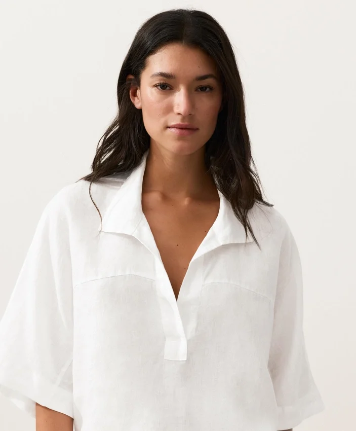 Oversized Short Sleeve 100% Linen Shirt Oversized Short Sleeve 100% Linen Shirt