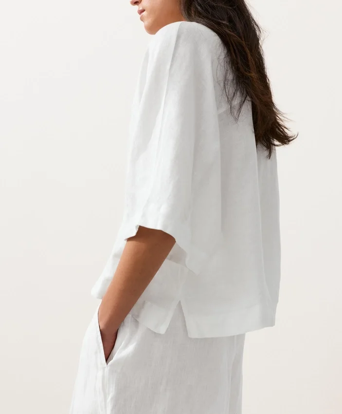 Oversized Short Sleeve 100% Linen Shirt Oversized Short Sleeve 100% Linen Shirt