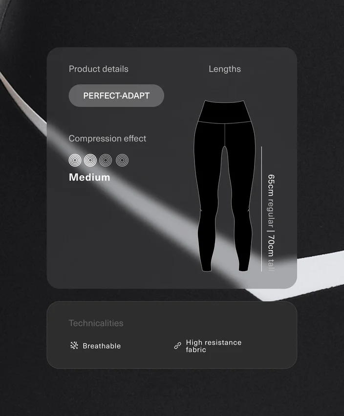 Perfect-Adapt High Rise Ankle-Length Leggings with Contrast Detail Perfect-Adapt High Rise Ankle-Length Leggings with Contrast Detail