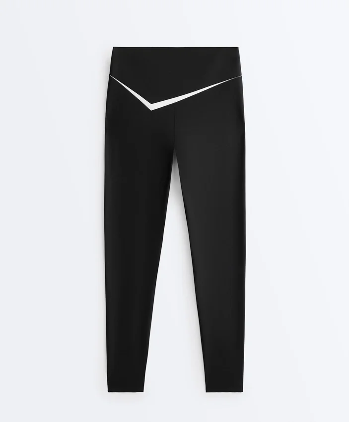 Perfect-Adapt High Rise Ankle-Length Leggings with Contrast Detail Perfect-Adapt High Rise Ankle-Length Leggings with Contrast Detail