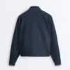 Piqué Jacket with Cotton Contrast Piping Piqué Jacket with Cotton Contrast Piping
