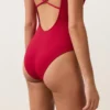 Piqué Round Neck Swimsuit Piqué Round Neck Swimsuit
