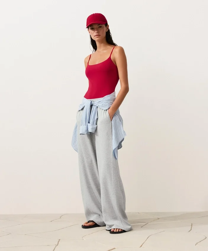 Piqué Round Neck Swimsuit Piqué Round Neck Swimsuit