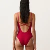 Piqué Round Neck Swimsuit Piqué Round Neck Swimsuit