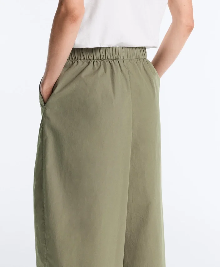 Pleated 100% Cotton Tapered Trousers Pleated 100% Cotton Tapered Trousers