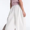 Pleated 100% Cotton Tapered Trousers Pleated 100% Cotton Tapered Trousers