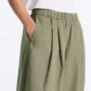 Pleated 100% Cotton Tapered Trousers Pleated 100% Cotton Tapered Trousers