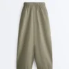 Pleated 100% Cotton Tapered Trousers Pleated 100% Cotton Tapered Trousers
