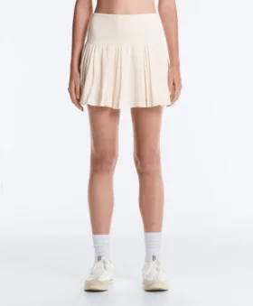 Pleated High-Rise Seamless Short Skirt