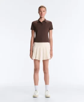 Pleated High-Rise Seamless Short Skirt