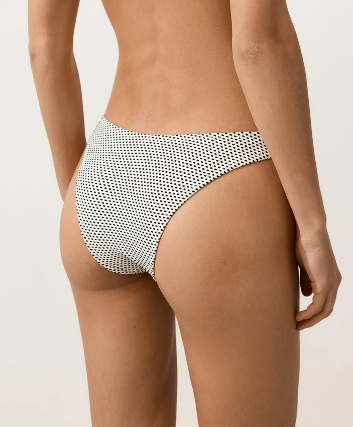 Polka Dot Jacquard U-Cut Medium-Coverage Bikini Briefs Polka Dot Jacquard U-Cut Medium-Coverage Bikini Briefs