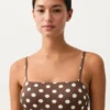 Polka Dot Piqué Bandeau Swimsuit Polka Dot Piqué Bandeau Swimsuit