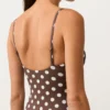 Polka Dot Piqué Bandeau Swimsuit Polka Dot Piqué Bandeau Swimsuit