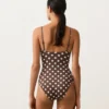 Polka Dot Piqué Bandeau Swimsuit Polka Dot Piqué Bandeau Swimsuit