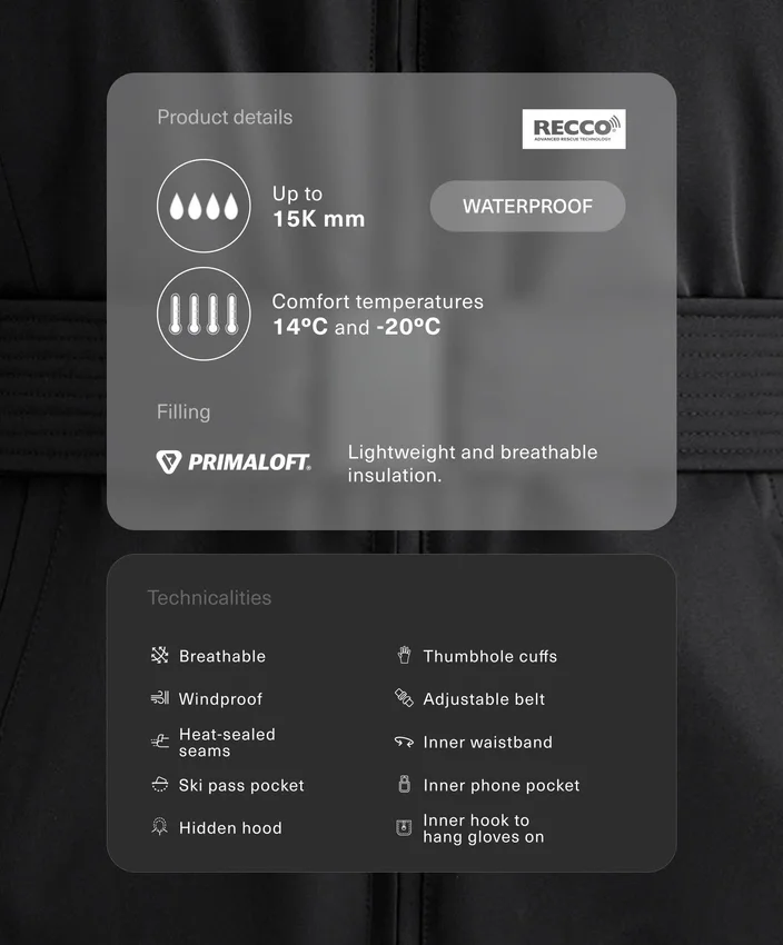 Primaloft® Ski Waterproof Padded Jacket Primaloft® Ski Waterproof Padded Jacket