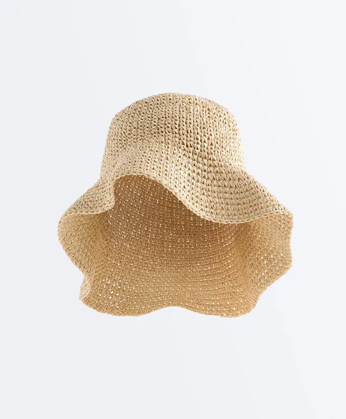 Raffia-Effect Braided Bucket Hat Raffia-Effect Braided Bucket Hat