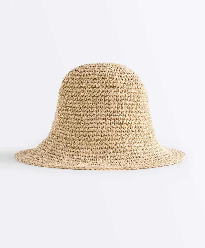 Raffia-Effect Braided Bucket Hat Raffia-Effect Braided Bucket Hat