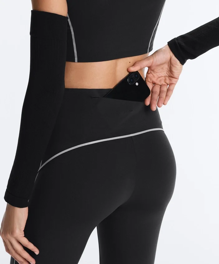 Reflective High-Rise Compressive Core Control Ankle-Length Leggings Reflective High-Rise Compressive Core Control Ankle-Length Leggings