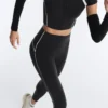 Reflective High-Rise Compressive Core Control Ankle-Length Leggings Reflective High-Rise Compressive Core Control Ankle-Length Leggings
