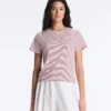 Regular Fit Striped Cotton Blend Short Sleeve T-Shirt Regular Fit Striped Cotton Blend Short Sleeve T-Shirt