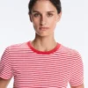 Regular Fit Striped Cotton Blend Short-Sleeved T-Shirt Regular Fit Striped Cotton Blend Short-Sleeved T-Shirt