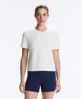 Regular Fit Striped Cotton Blend T-Shirt