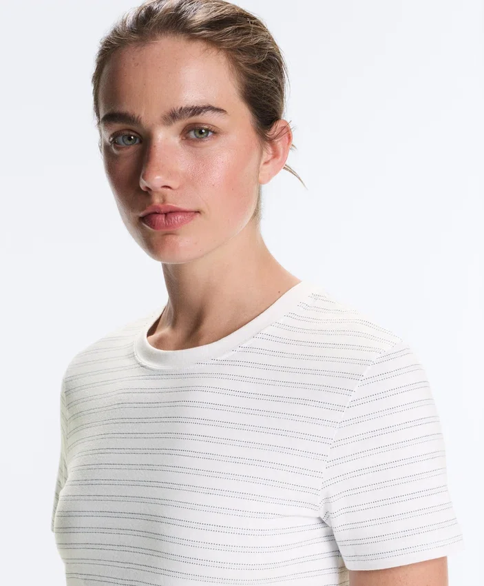 Regular Fit Striped Cotton Blend T-Shirt Regular Fit Striped Cotton Blend T-Shirt