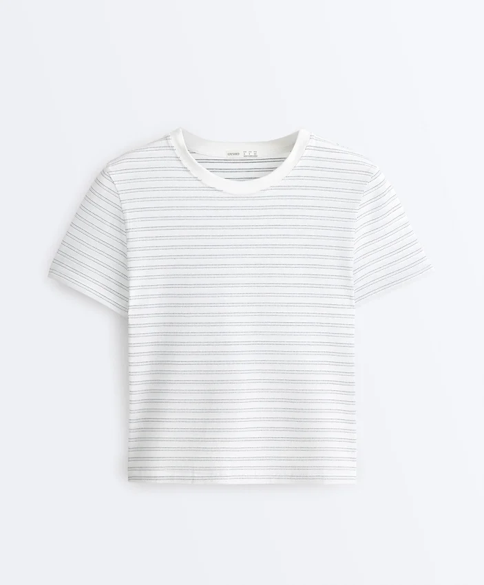 Regular Fit Striped Cotton Blend T-Shirt Regular Fit Striped Cotton Blend T-Shirt