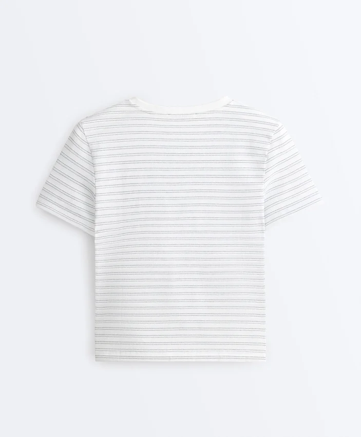 Regular Fit Striped Cotton Blend T-Shirt Regular Fit Striped Cotton Blend T-Shirt