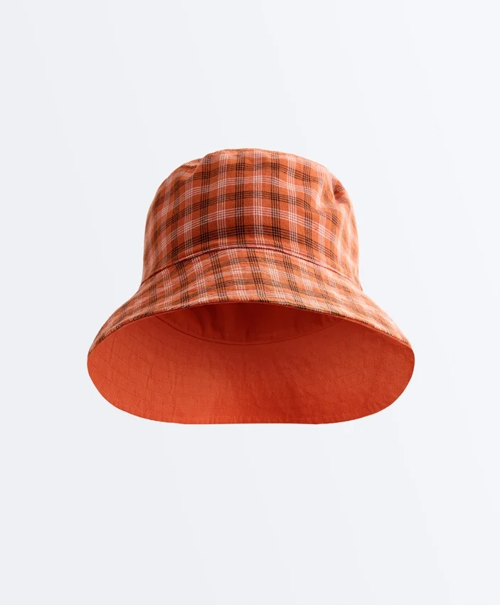 Reversible Cotton Blend Check Bucket Hat Reversible Cotton Blend Check Bucket Hat