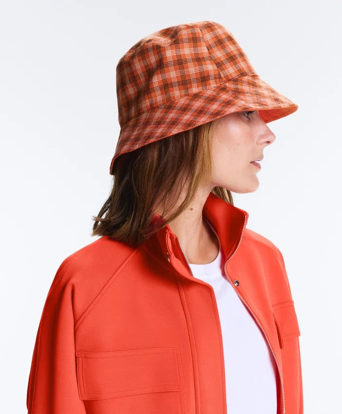 Reversible Cotton Blend Check Bucket Hat Reversible Cotton Blend Check Bucket Hat