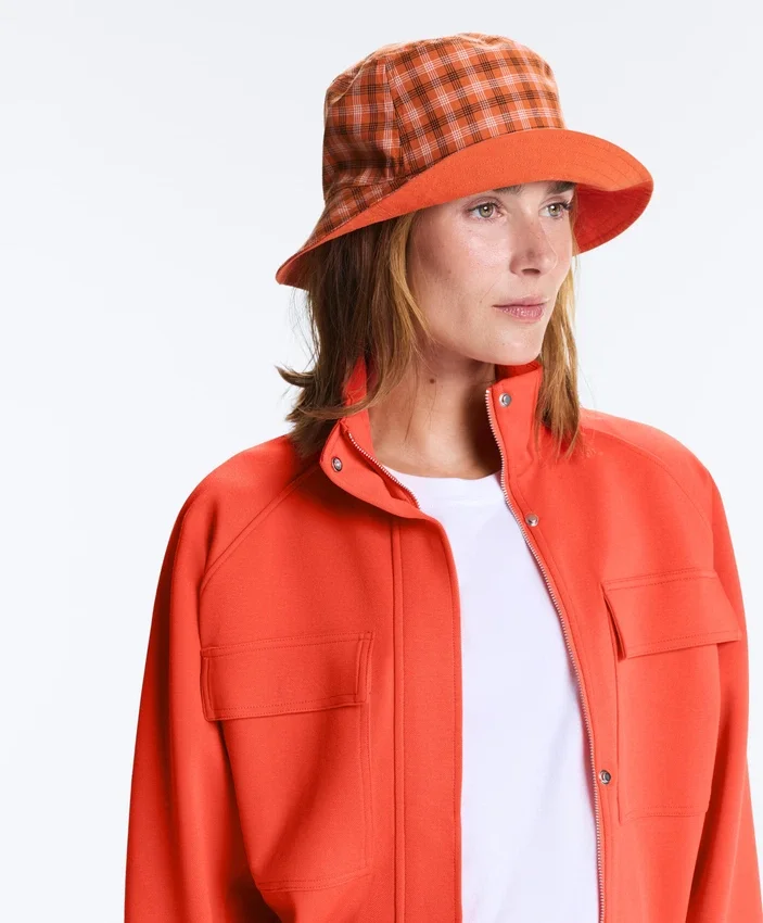 Reversible Cotton Blend Check Bucket Hat Reversible Cotton Blend Check Bucket Hat