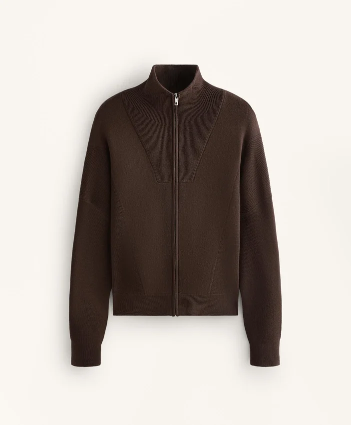 Rib Collar Knit Jacket Rib Collar Knit Jacket