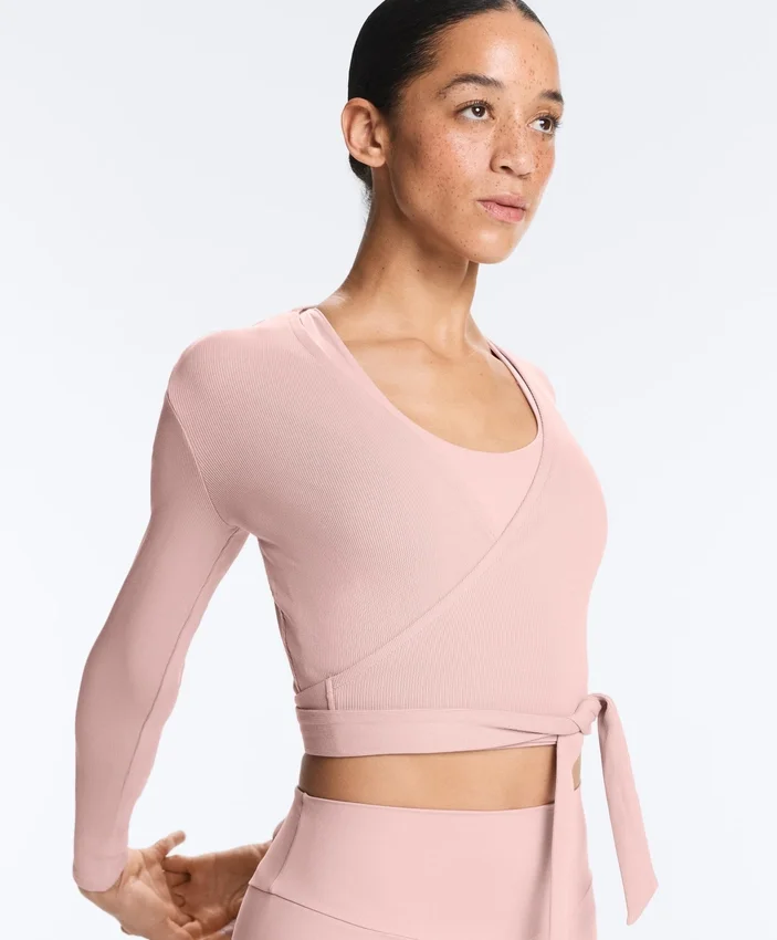 Rib Cotton Blend Wrap T-Shirt Rib Cotton Blend Wrap T-Shirt