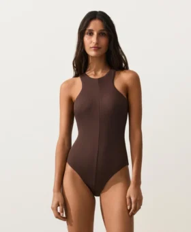 Rib Halter Swimsuit