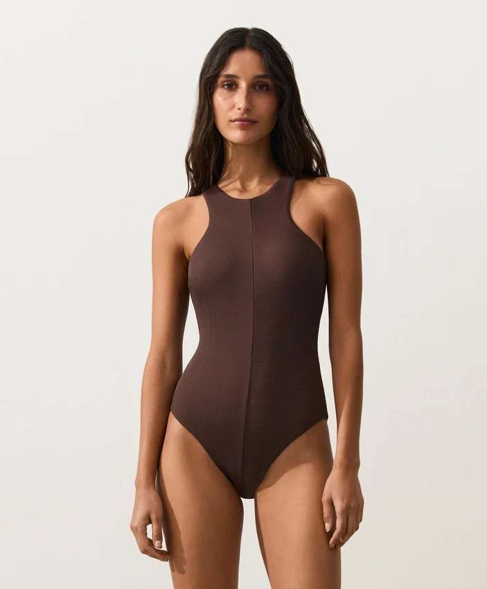 Rib Halter Swimsuit Rib Halter Swimsuit