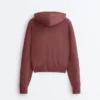 Rib-Knit Hooded Jacket