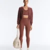 Rib-Knit Hooded Jacket