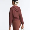 Rib-Knit Hooded Jacket