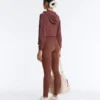Rib-Knit Hooded Jacket