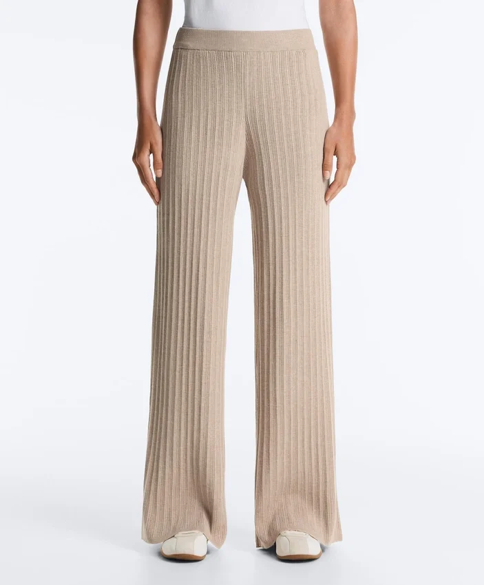 Rib-Knit Straight-Leg Trousers Rib-Knit Straight-Leg Trousers