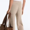 Rib-Knit Straight-Leg Trousers Rib-Knit Straight-Leg Trousers